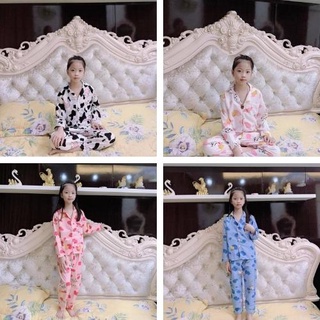 Quần áo trẻ em ,Bộ đồ ngủ pijama dài tay cho bé, với chất  kate thái mềm mại từ (12 tháng - 10 tuổi) size từ 15-45kg