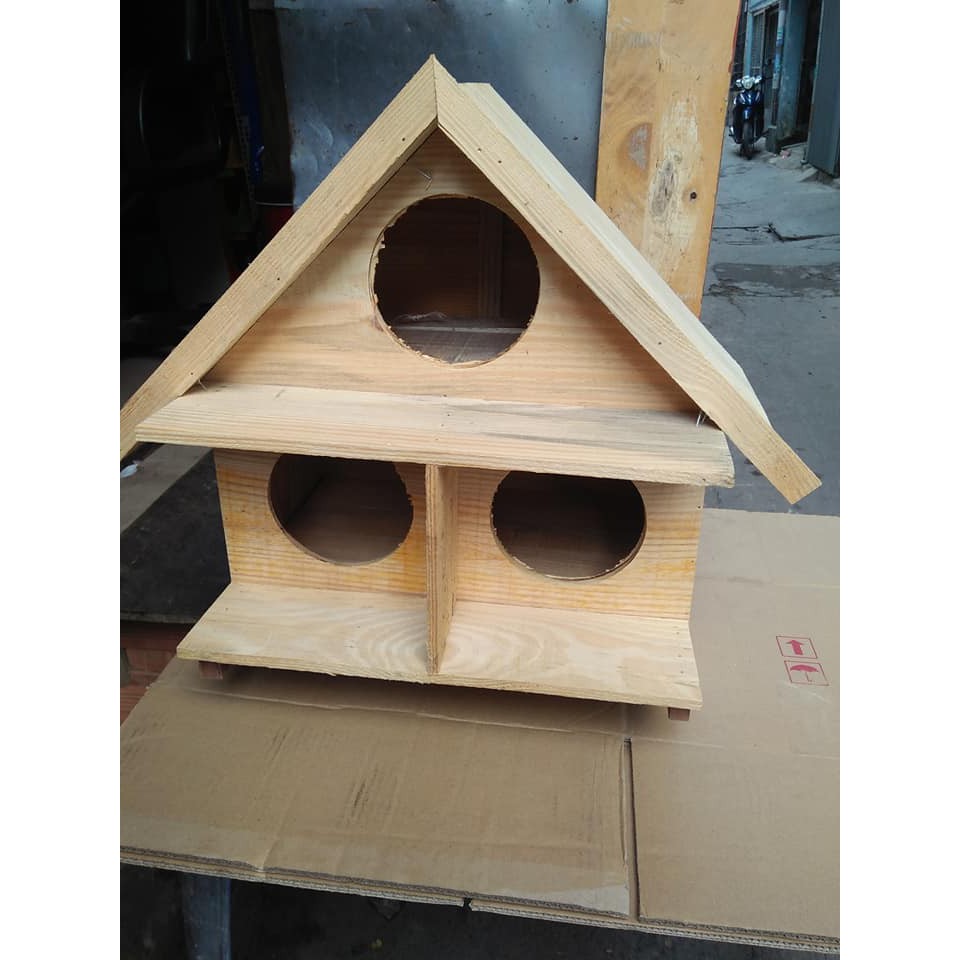 Chuồng Chim Bồ Câu Bằng Gỗ 3 Lỗ