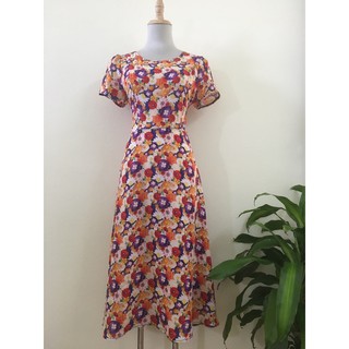 Đầm maxi dáng dài hoa cúc
