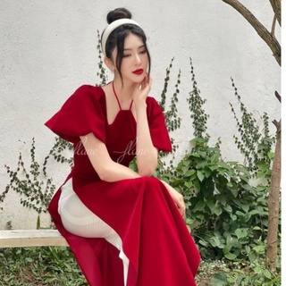Áo dài cách tân cách điệu cổ yếm siêu xinh