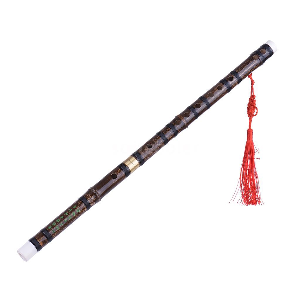 SQC Pluggable Handmade Bitter Bamboo Flute/Dizi Traditional Chinese Musical Woodwind Instrument in F Key for Beginner St