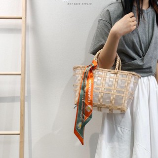 Túi Đan Nhựa Kèm Khăn Xinh Xắn