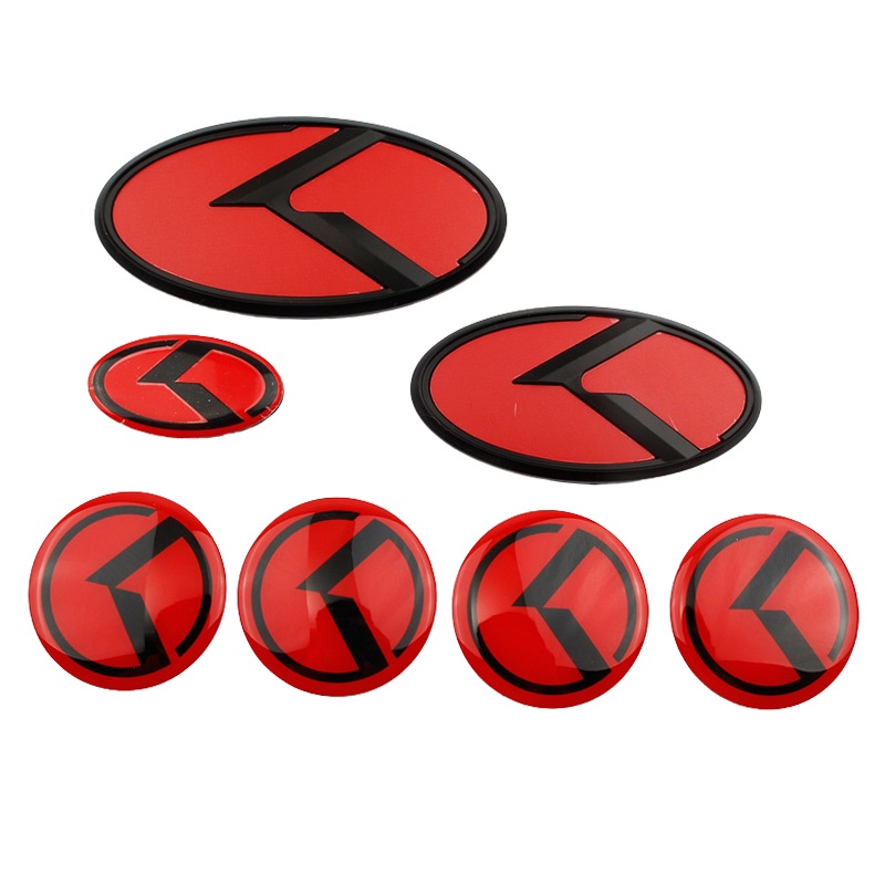 7 ❤ Set 7 Nhãn Dán Logo Chữ K Trang Trí Bánh Xe Hơi Kia K5 K3 K2 K4 Solandto