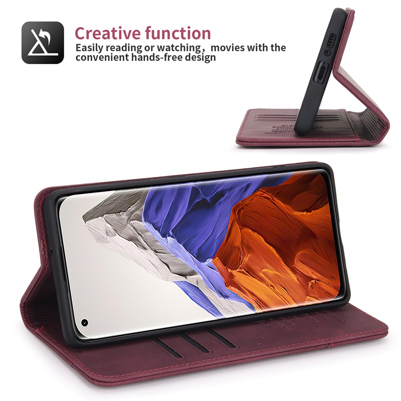 Bao Da Điện Thoại Nắp Lật Nam Châm Có Ngăn Đựng Thẻ Cho Xiaomi POCO X4 X3 GT M4 M3 Pro NFC Redmi 10 C A Note11 s Pro Vỏ