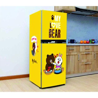 Decal dán trang trí tủ lạnh brown and cony(60cm x 160cm)