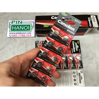 Vỉ 10 pin AG13 Camelion Alkaline 1.5V LR44 A76 LR1154 303 357 AG13-BP10