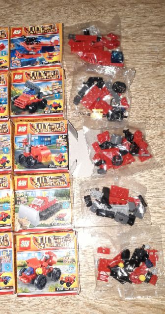 Sét 10 hộp LegoCity biệt đội cứu hỏa 82062 có 10 mẫu khác nhau kết hợp thành mô hình lớn