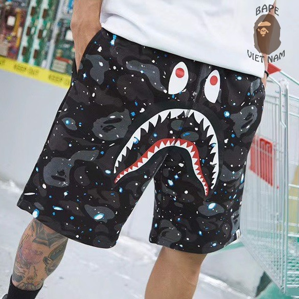 [Ảnh thật + FREESHIP] Short Bape Shark Galaxy , Quần Đùi Bape Cá Ngáo, Quần Ngố Bape Cá mập Bape VN