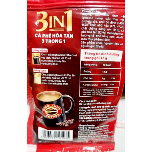 cà phê highlands hòa tan 3in1 hộp 170g( 10 gói)- 10.2022 | BigBuy360 - bigbuy360.vn