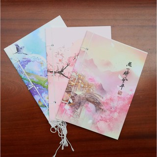 COMBO 5 Vở xỏ dây bìa cổ trang in hoa