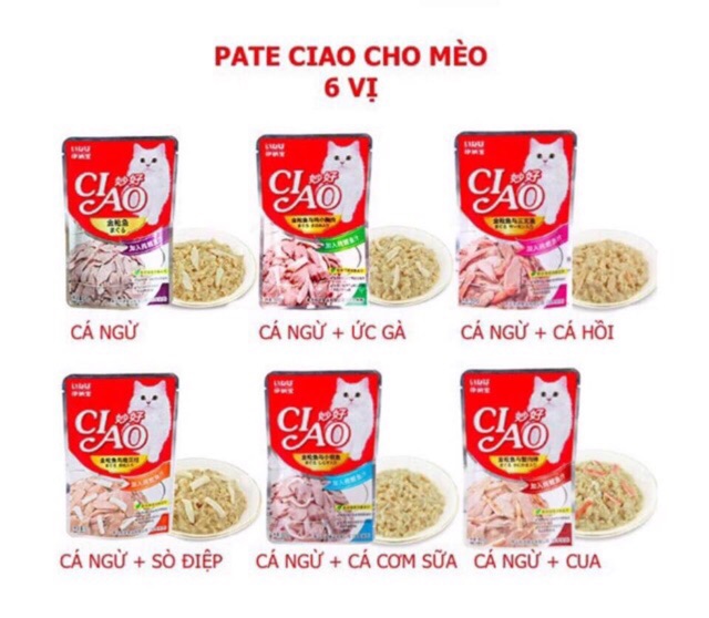 Pate CIAO cho mèo mix vị 60g
