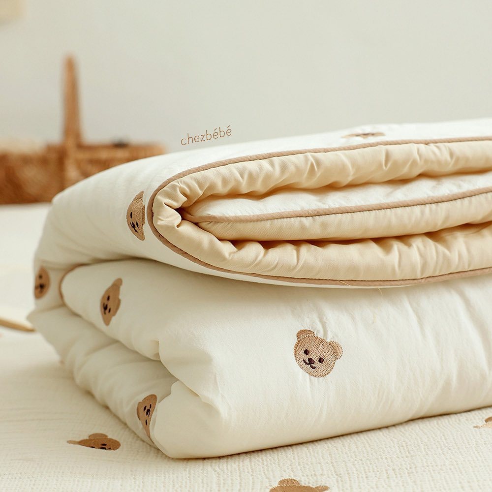 Chăn đắp vải cotton nguyên chất thiết kế dày phong cách Hàn Quốc dành cho bé mẫu giáo