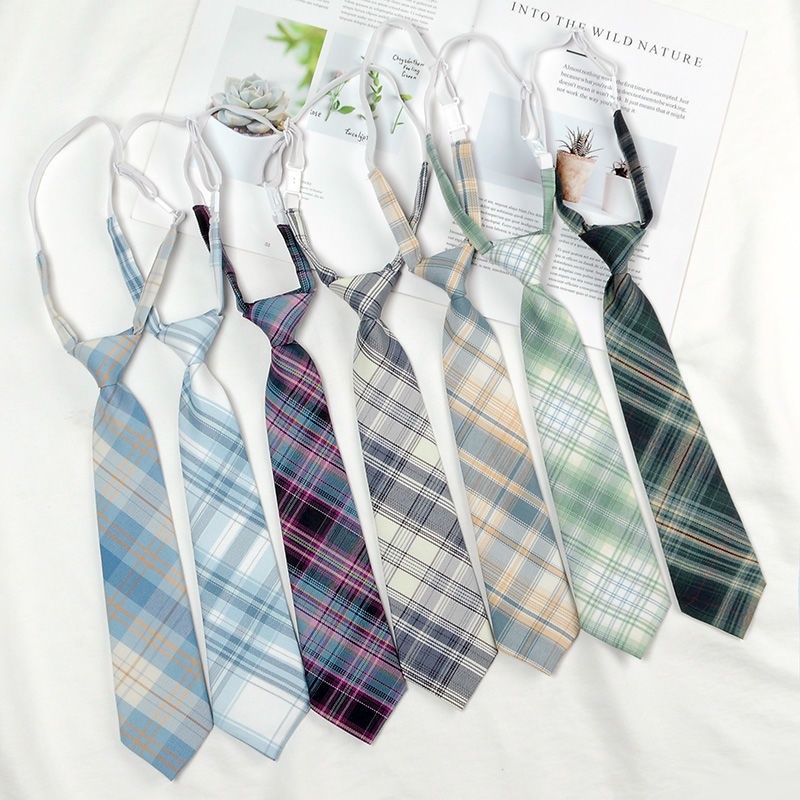 Cà Vạt Đồng Phục Học Sinh Nhật Bản Kẻ Sọc Ca Rô Xinh Xắn