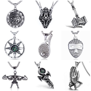 Vòng cổ thép titan không gỉ phong cách Âu Mỹ thời trang cho nam