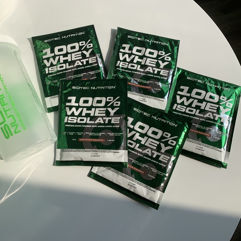 Sample Whey Isolate | Combo 5-10 gói 25g Scitec Nutrition Sample 100% Whey Isolate - Tăng Cơ Nạc Giảm mỡ
