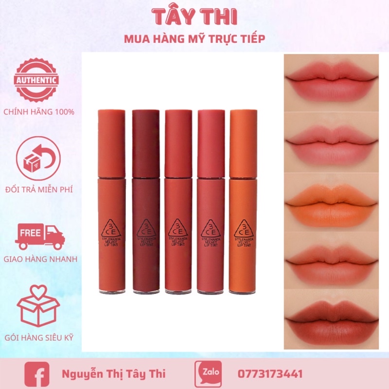 [SALE🏷] Son Kem 3Ce Velvet Lip Tint CHÍNH HÃNG | BigBuy360 - bigbuy360.vn