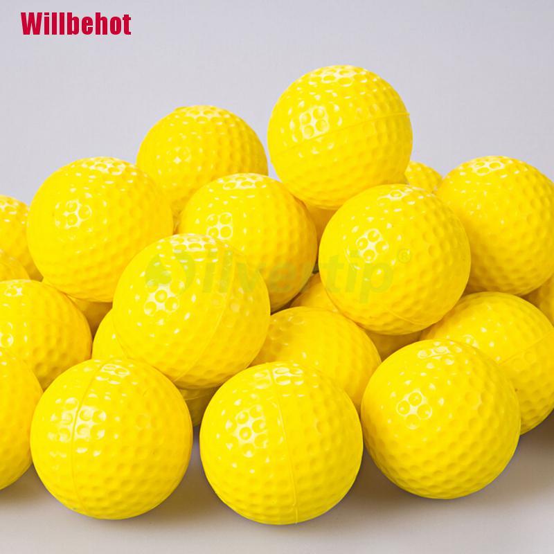 Bộ 10 Quả Bóng golf Nhựa Pp Co Giãn Màu Vàng