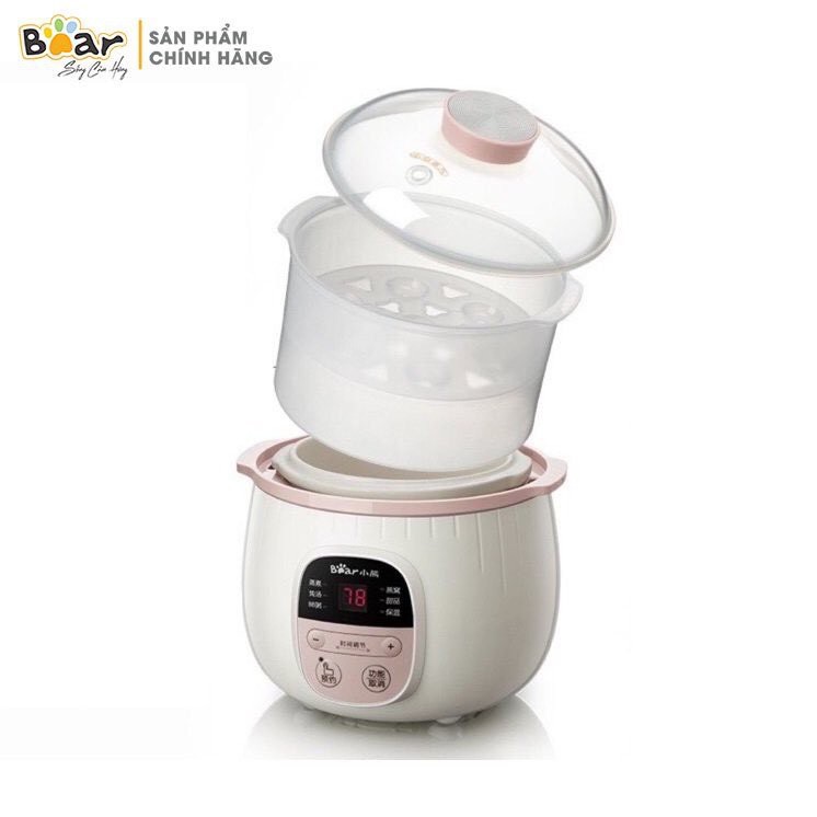 Nồi Nấu Chậm Đa Năng Kèm Lồng Hấp 1L Bear DDZ-B08C1 - B08C1