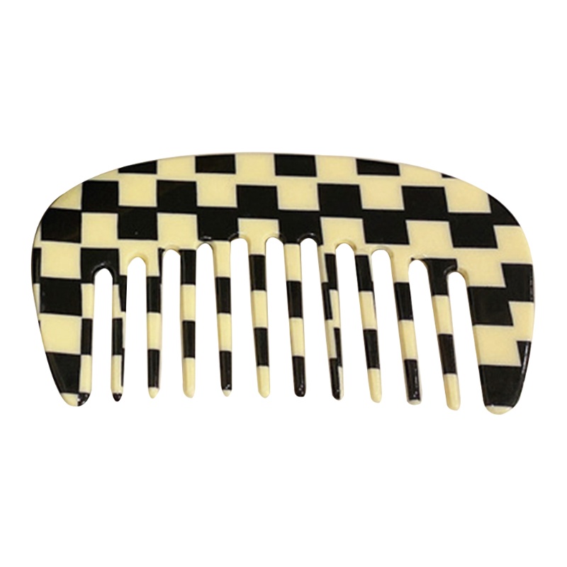 Lược Cài Tóc Đuôi Ngựa Màu Trắng Đen Phong Cách Vintage Hàn Quốc