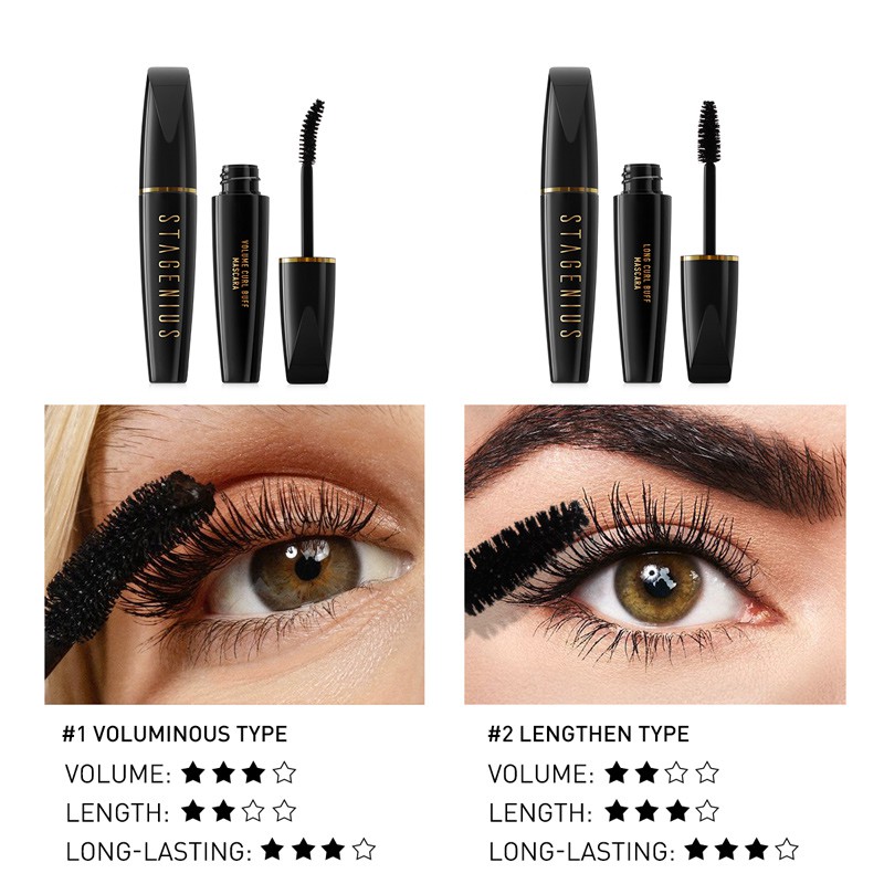 Mascara STAGENIUS Uốn Cong Làm Dày Và Dài Mi Lâu Trôi Hiệu Quả 8g