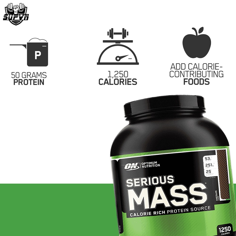 SERIOUS MASS ON 6LBS - SỮA TĂNG CÂN BỔ SUNG VITAMIN, TĂNG CÂN CHẤT LƯỢNG (2.5KG)