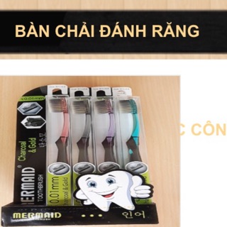 Bàn chải đánh răng Mermaid - nano charcoal gold