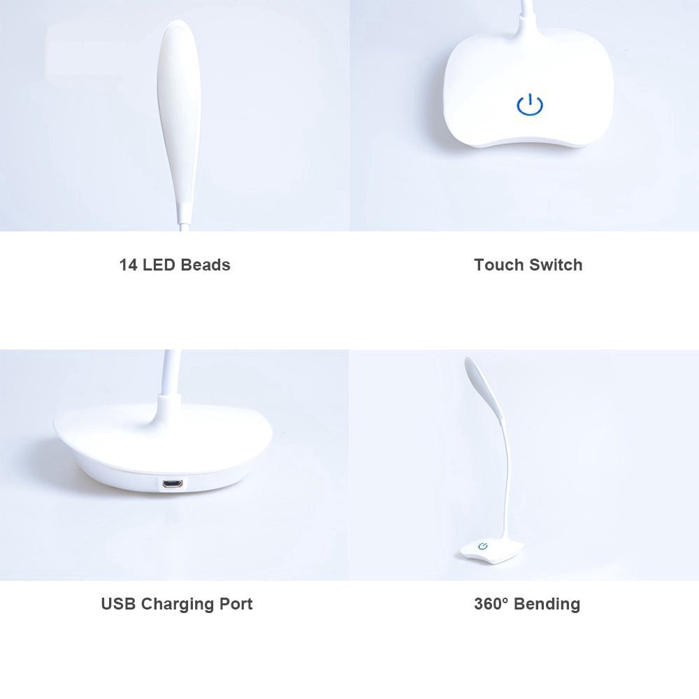 Đèn Led Để Bàn 3 Cấp Độ Có Thể Sạc Lại Chất Lượng Cao