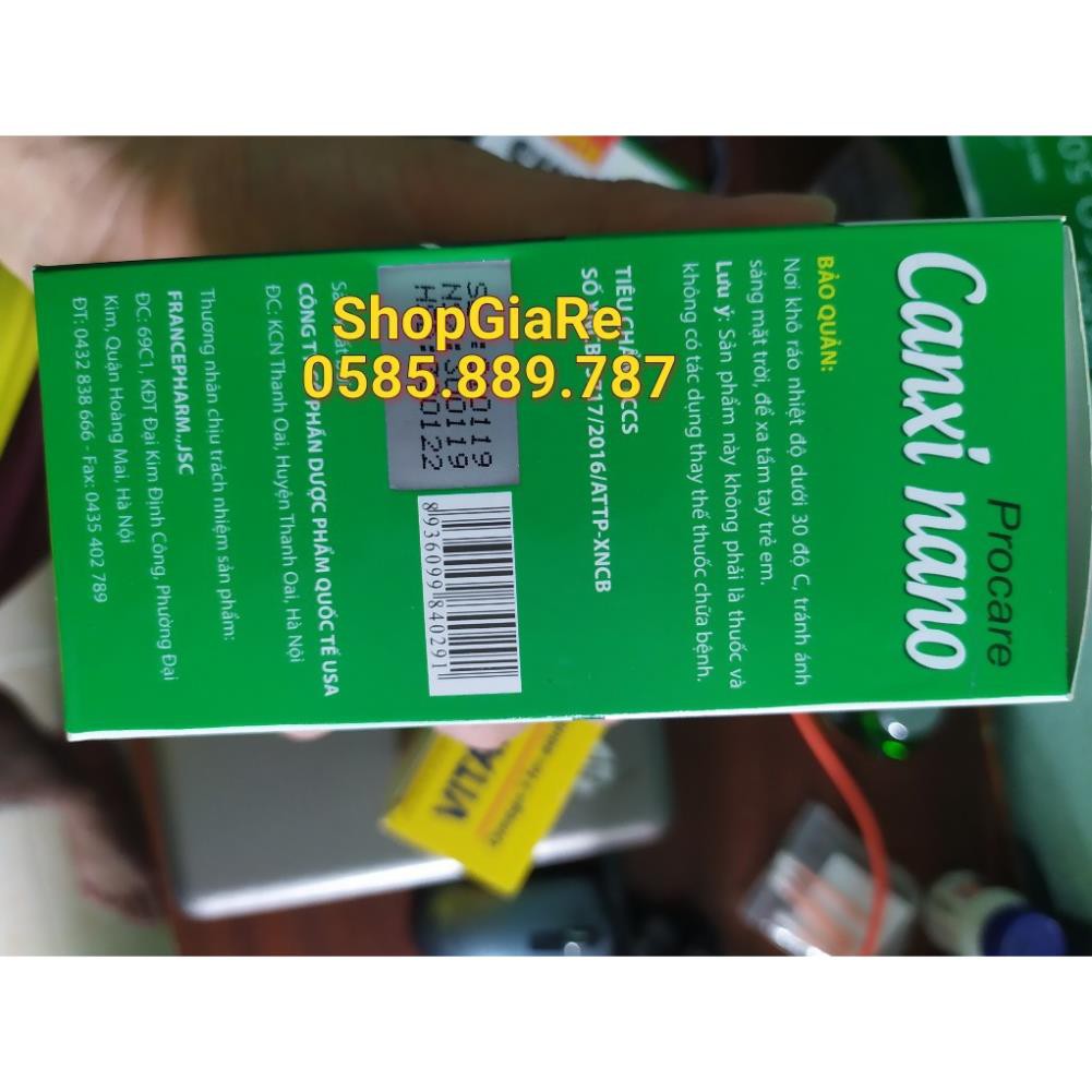VIÊN UỐNG CANXI NANO Procare BỔ SUNG CANXI CHO PHỤ NỮ CHUẨN BỊ MANG THA LỌ 30 VIÊN | BigBuy360 - bigbuy360.vn