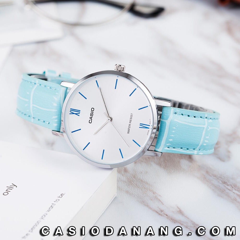 Đồng hồ nữ dây da Casio chính hãng Anh Khuê LTP-VT01L-7B3UDF (34mm)
