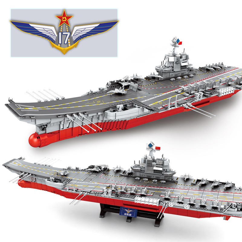 Đồ chơi lắp ráp Tàu sân bay Sembo Block 202001 - Xếp hình thông minh PLA. Navy Shandong - Mô hình thông minh 3010 mảnh