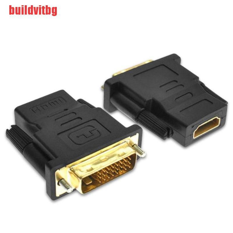 {buildvitbg}HDMI-compatible To DVI 24+1 Gold Female To Male Connector Adapter 1080P HDTV GVQ