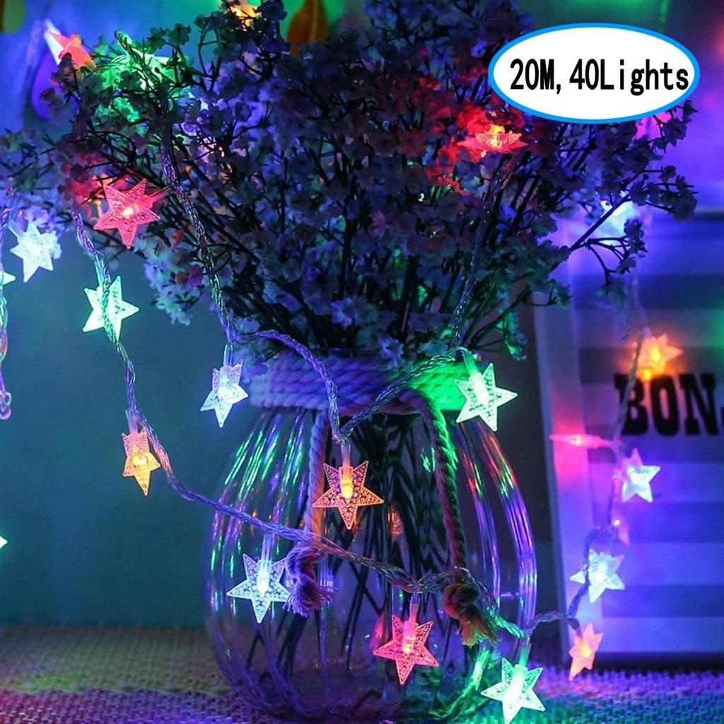 Dây Đèn Led 6m Hình Ngôi Sao Xinh Xắn Độc Đáo