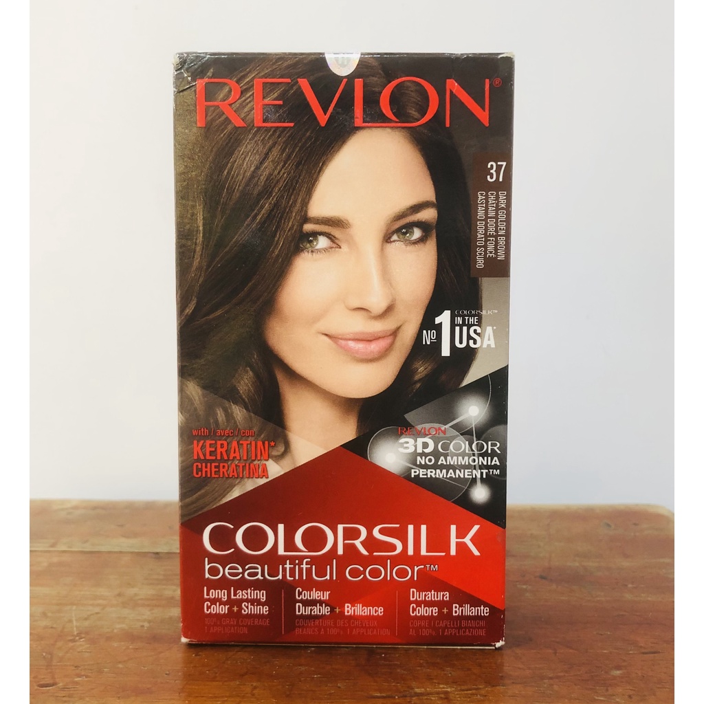 [ Số 37] Nhuộm tóc thời trang Revlon Colorsilk 3D hàng công ty với Keratin cho tóc bóng mượt và óng ánh Xuất xứ: hàng c