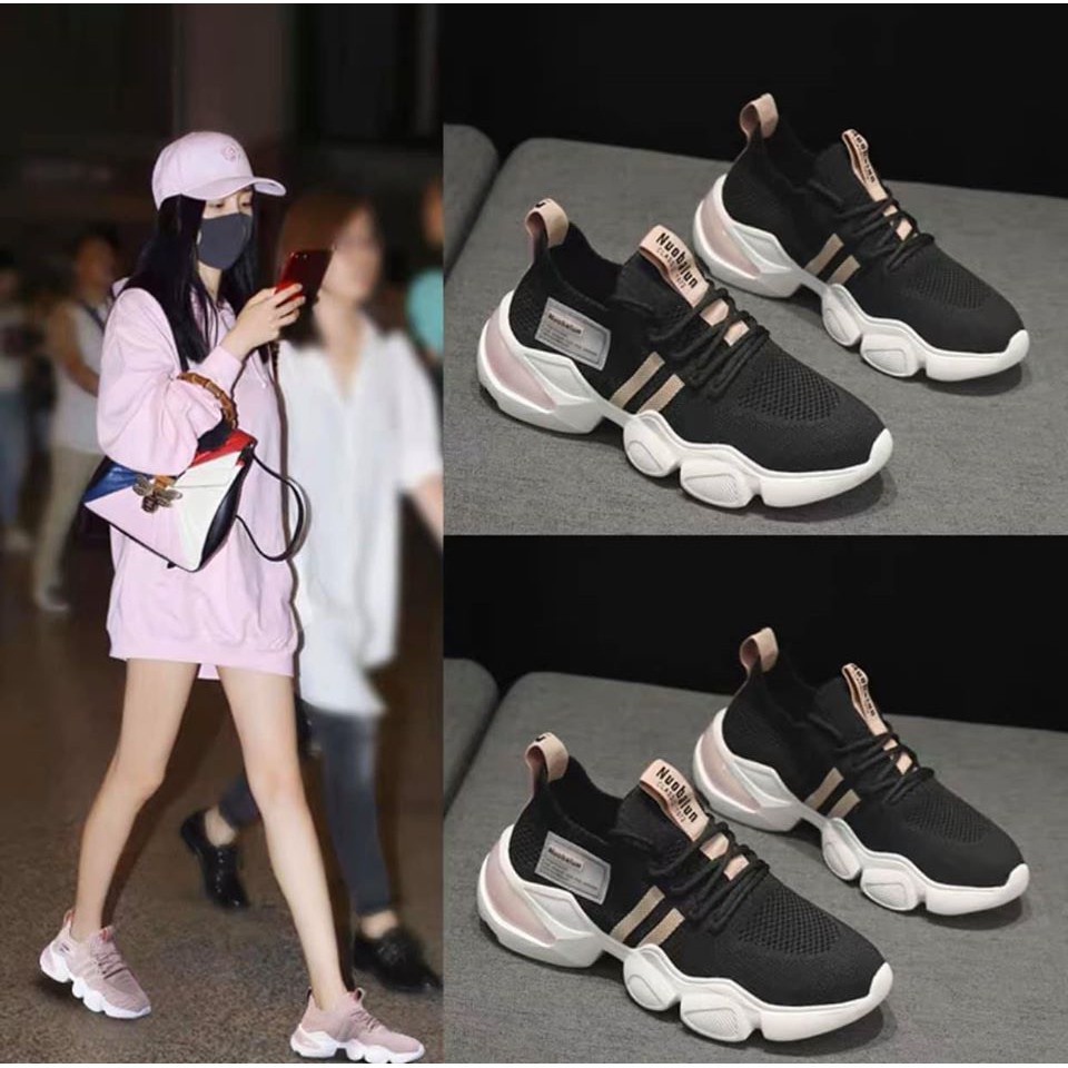 {xả hàng}  GIÀY THỂ THAO NỮ 2 VẠCH CỔ CHUN ĐẾ SÓNG KHỦNG SIÊU HOT (Có Size 40) | BigBuy360 - bigbuy360.vn