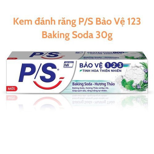 Kem Đánh Răng P/S Baking Soda 30gr Hương Thảo, Trắng Răng, Thơm Miệng