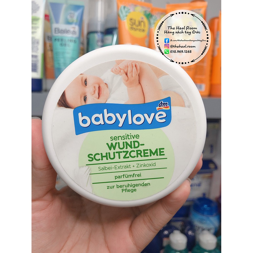 Kem trị hăm nẻ Babylove WUNDSCHUTZCREME 150ml - Hàng xách tay Đức chính hãng 100%