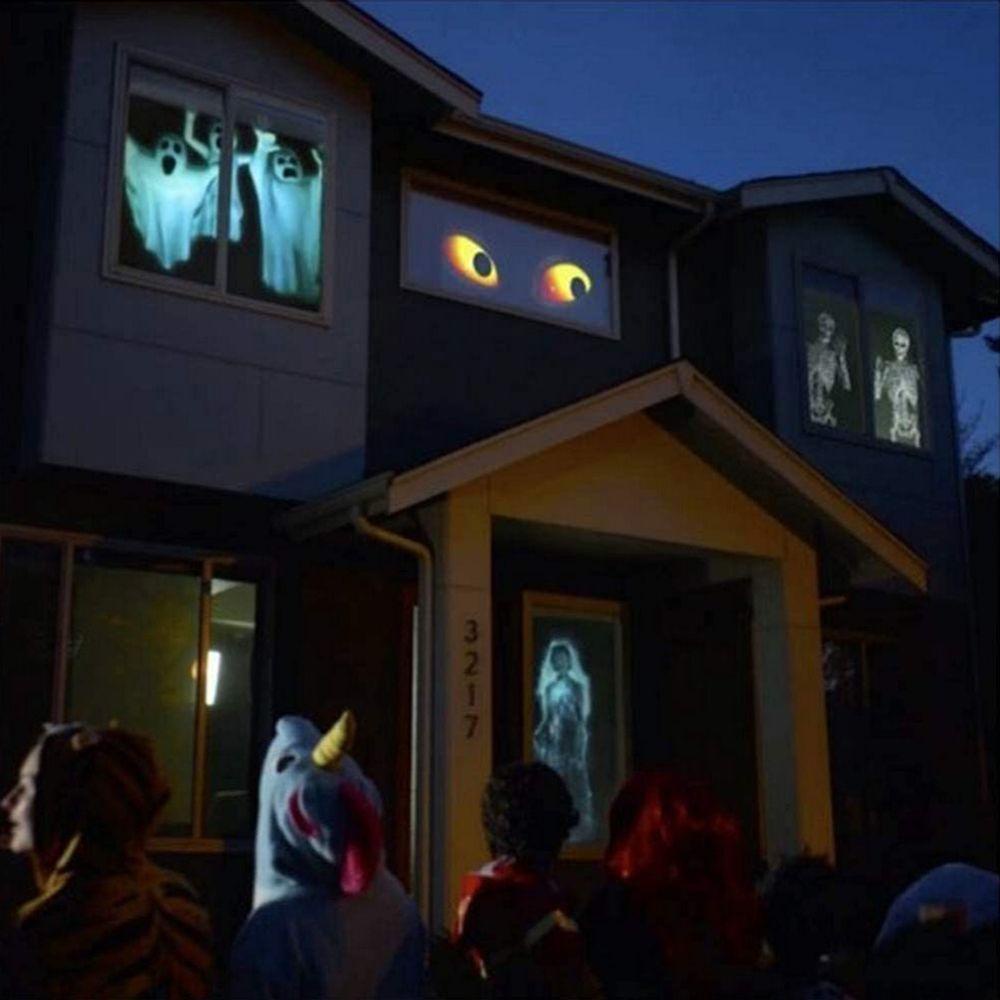 GOGOUP Đèn Chiếu Ba Chiều Dùng Trưng Bày Cửa Sổ Ngày Halloween