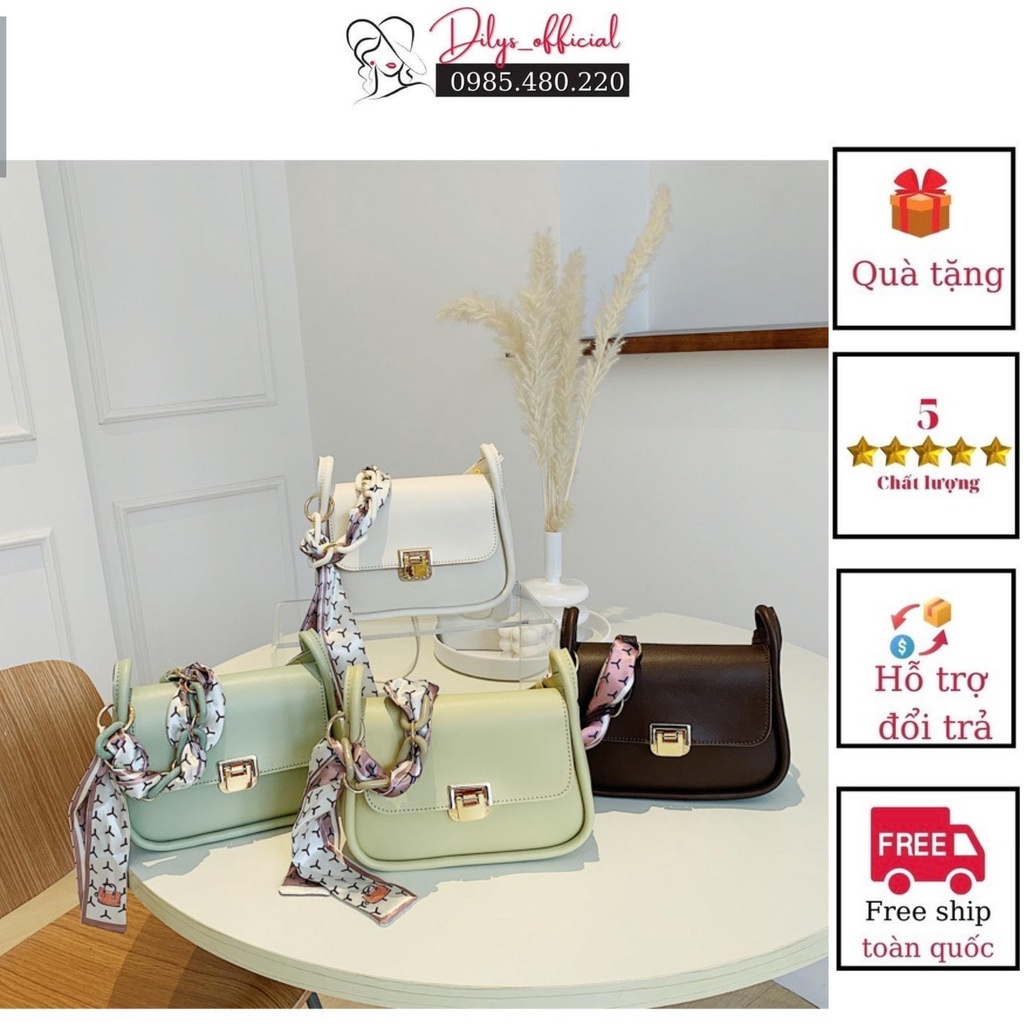 (THANH LÝ)Túi Xách Nữ Đẹp Dilys Đeo Vai Đeo Chéo 𝐌𝐨̛́𝐢 𝐍𝐡𝐚̂́𝐭 Tặng Kèm Khăn Lụa TN36776