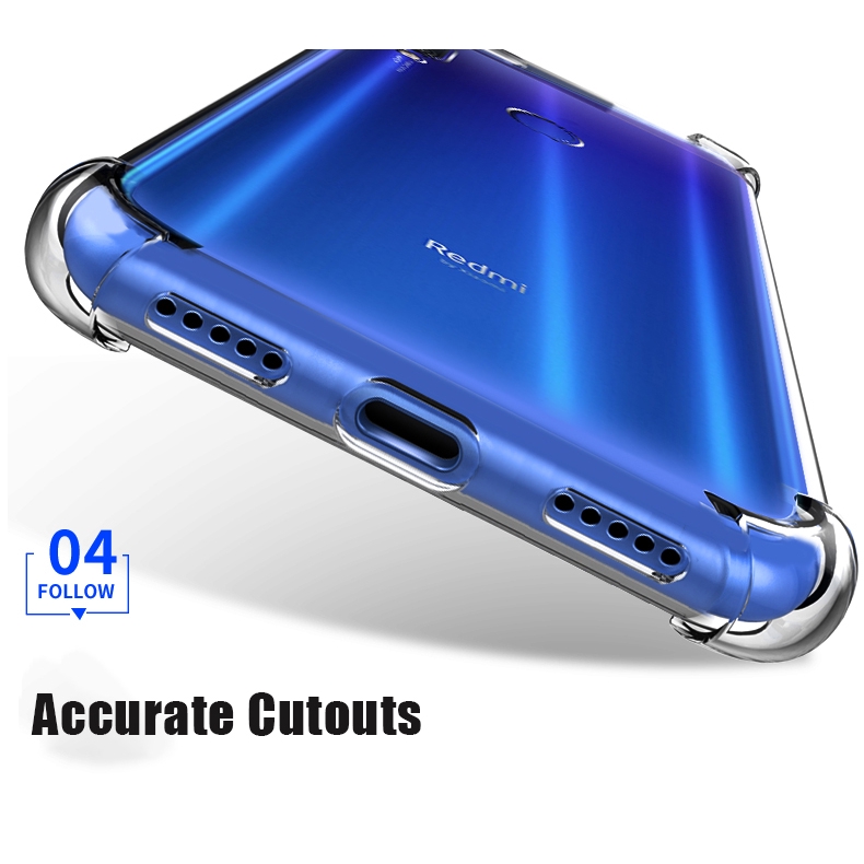 Ốp điện thoại trong suốt chống sốc cho Xiaomi Mi 9/9SE 8/8SE A2 Lite Redmi Note 6 6A S2/Y2 5 5P 5A Note 6 7