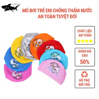 Mũ bơi cho bé nam nữ siêu ngộ nghĩnh, mũ bơi trẻ em chất liệu mềm mại an toàn 1179 SHARK Sport