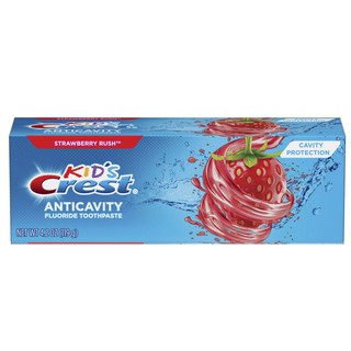 Kem đánh răng cho trẻ em 2+ Crest Kid's Cavity Protection Fluoride Toothpaste Strawberry Rush 119g