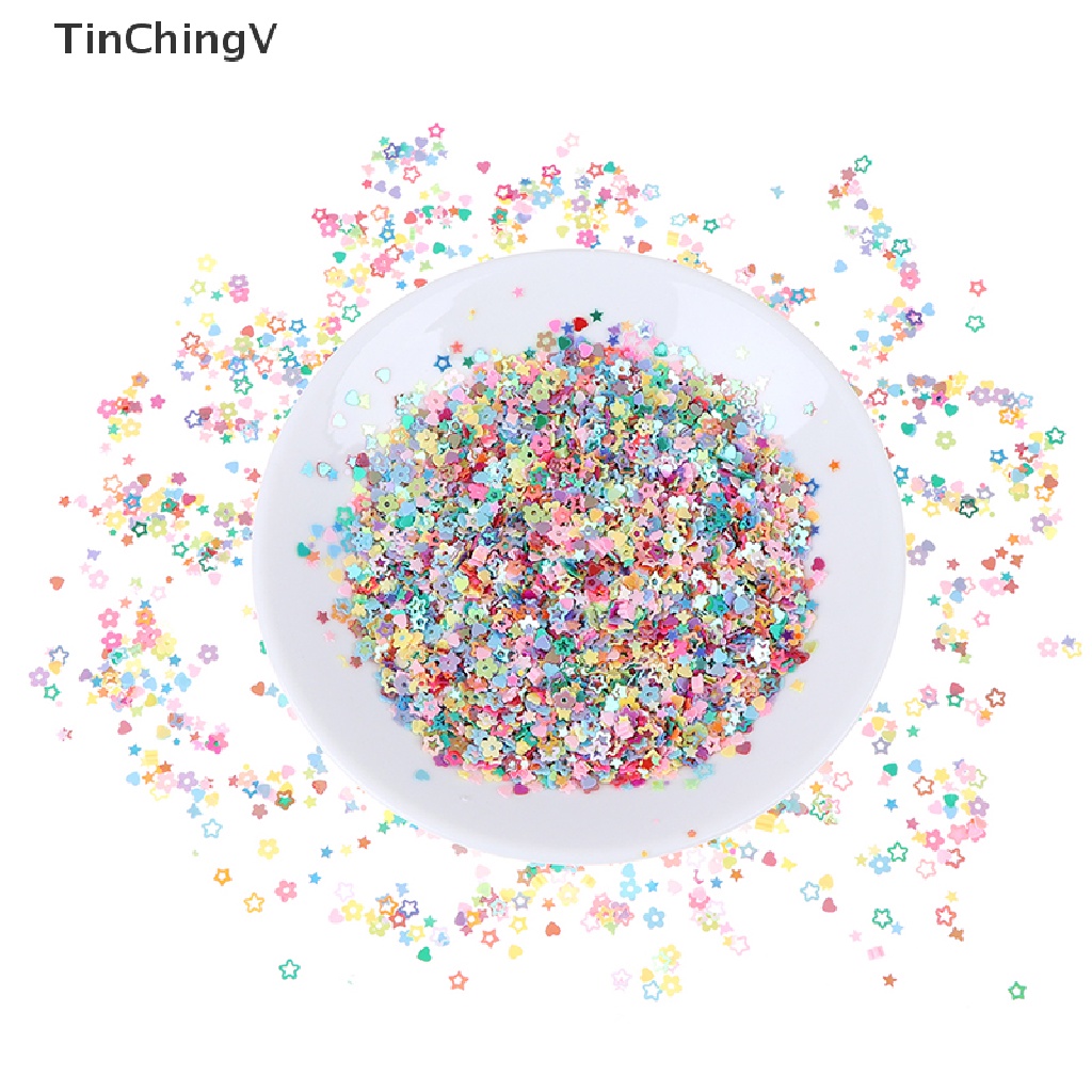 Túi 15g Hạt Kim Tuyến Hình Ngôi Sao / Trái Tim Dùng Trang Trí DIY