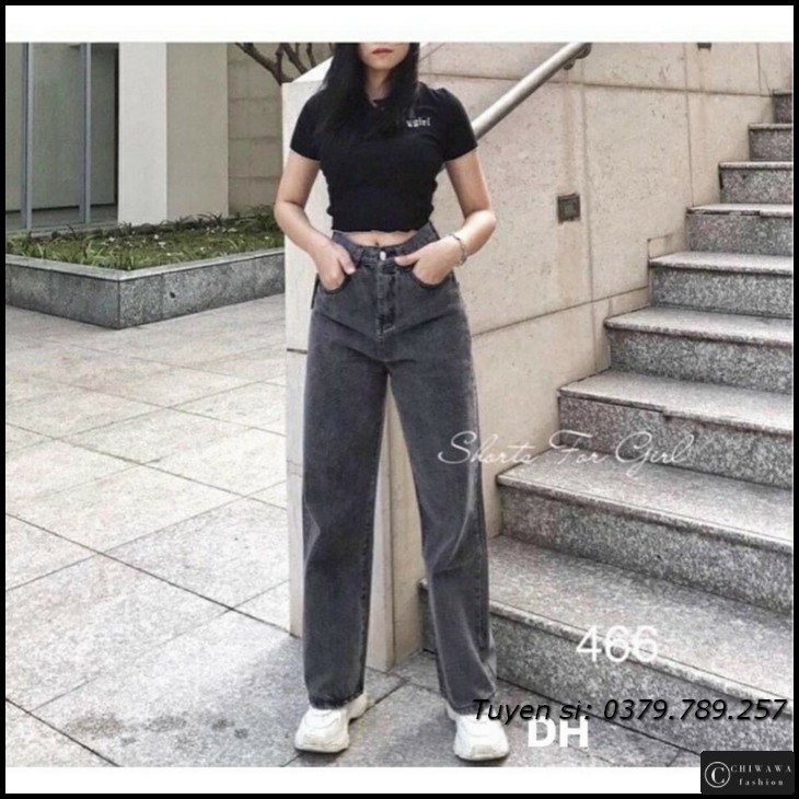 [Sỉ] Quần jean nữ baggy giá rẻ TA03