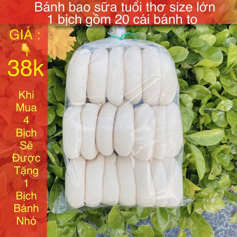 bánh bao sữa size to 1 bịch tận 20 cái bánh lớn