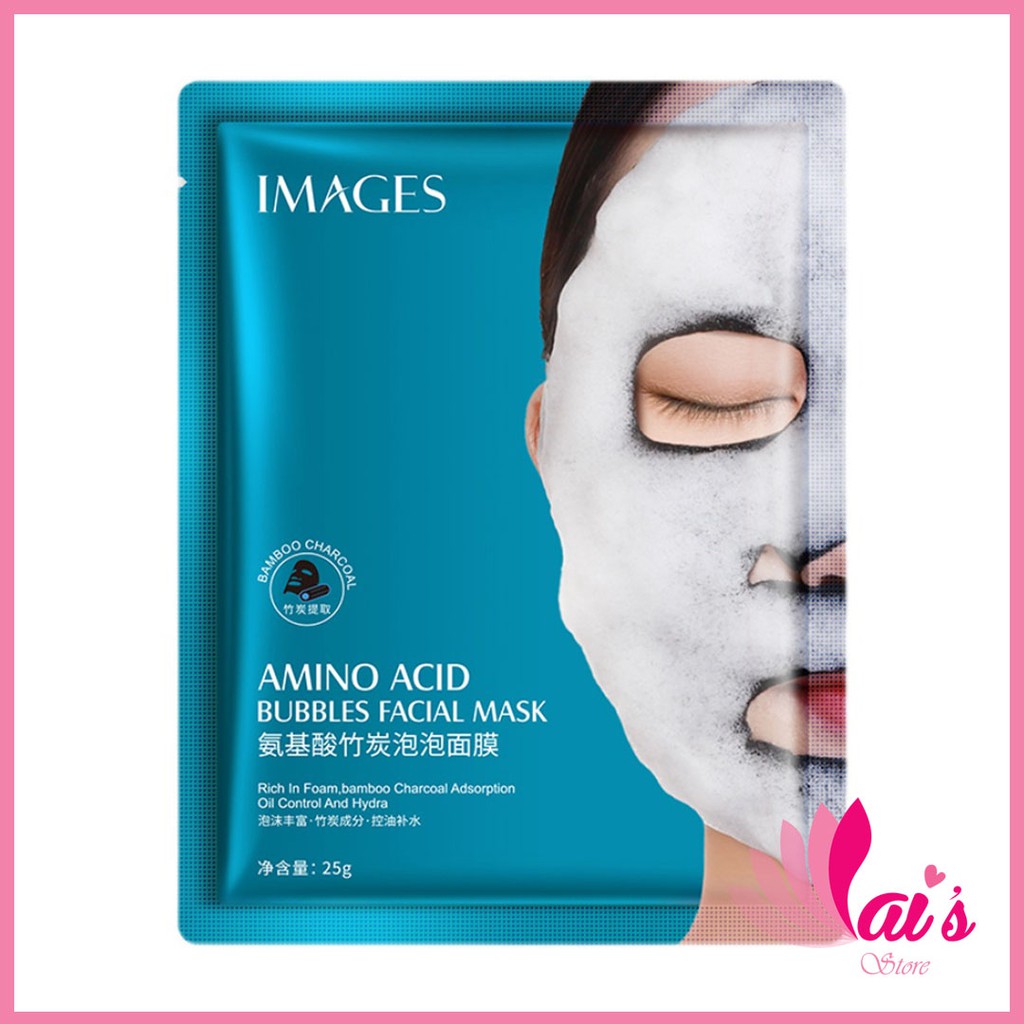 Mặt Nạ Sủi Bọt Thải Độc Images Hydrating Skin Bubbles Amino Acid Dưỡng Ẩm, Kiểm Soát Dầu, Sạch Sâu, Mụn Đầu Đen