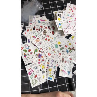 Set 2 tấm hình xăm dán cute