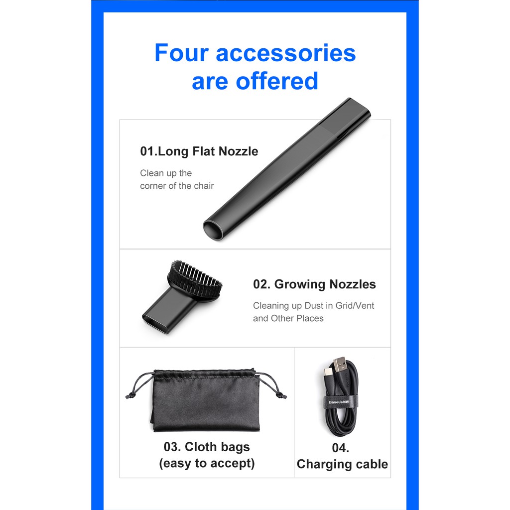 [ KHÔNG DÂY ] Máy hút bụi cầm tay Mini siêu nhỏ gọn hút khỏe - Baseus Capsule Cordless Vacuum Cleaner | BigBuy360 - bigbuy360.vn