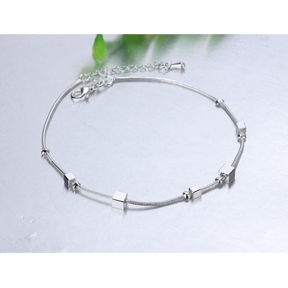 Lắc chân mẫu mới BM88, hình khối vuông , xinh xắn S925 sale giá rẻ | BigBuy360 - bigbuy360.vn