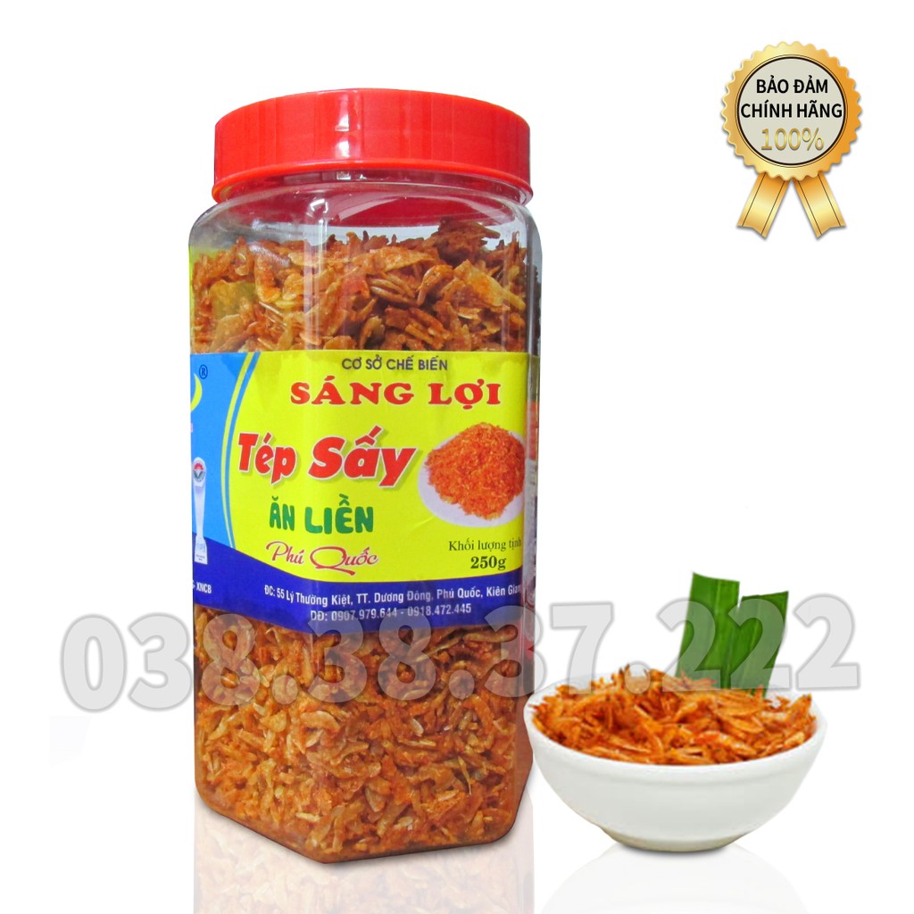 Tép sấy ăn liền PHÚ QUỐC SÁNG LỢI lọ 250g