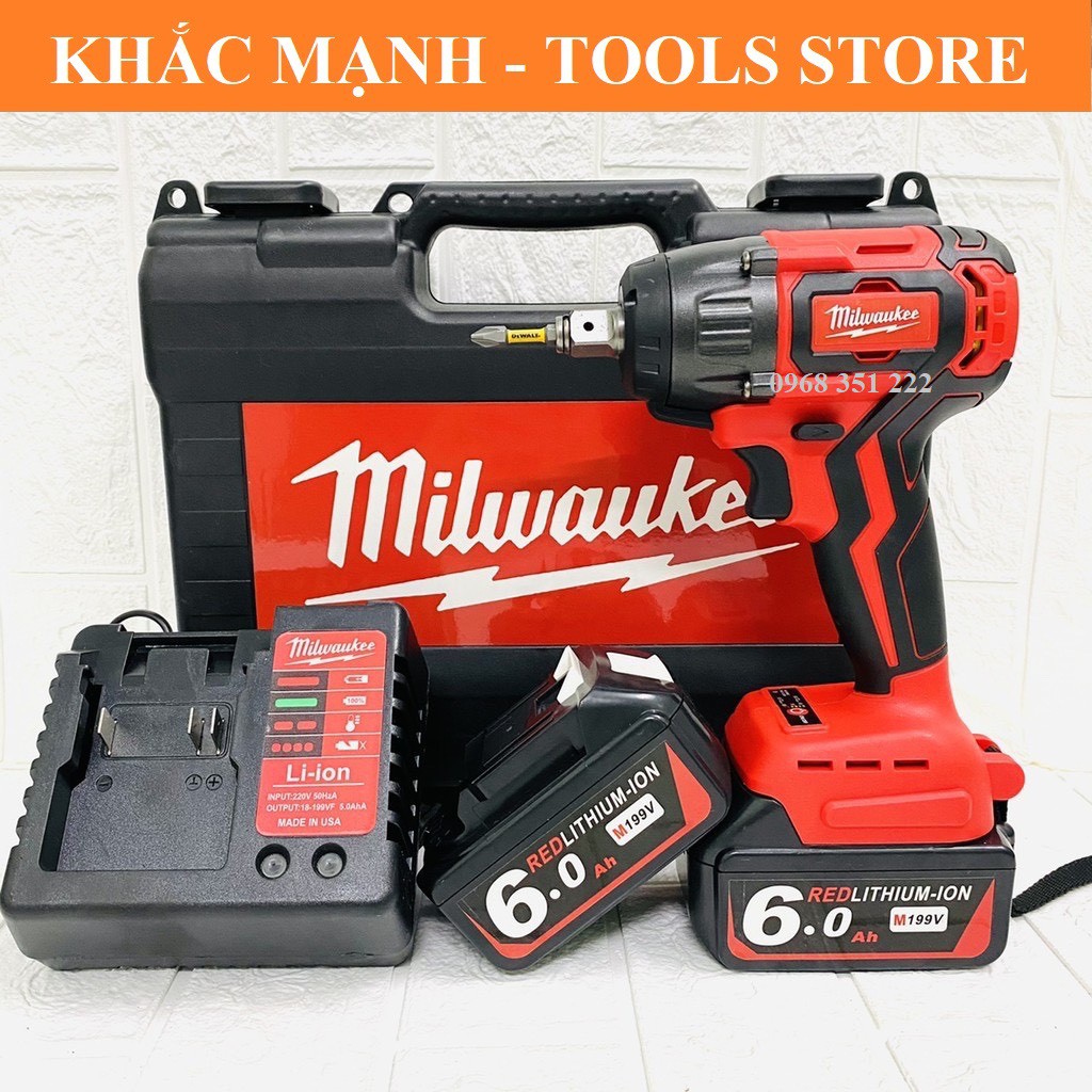 MÁY SIẾT BULONG MILWAUKEE M199F TẶNG BỘ CHUYỂN ĐA NĂNG KÈM 5 KHẨU